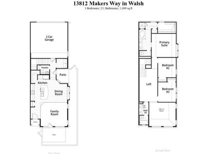 New construction Townhouse house 13812 Makers Way, Aledo, TX 76008 Casey Plan- photo 3 3