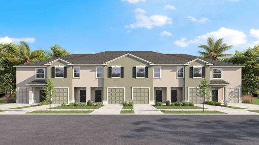 New construction Townhouse house 3787 Copper Beech Drive, Land O' Lakes, FL 34638 Vale- photo 1 1