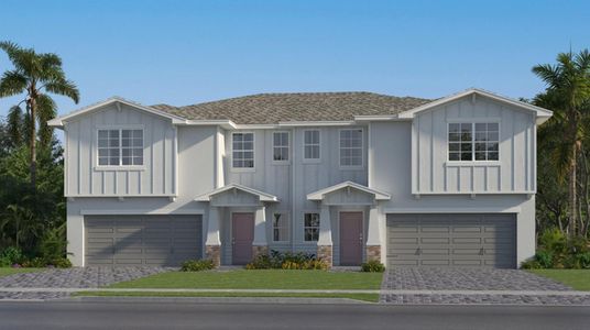 New construction Townhouse house 1447 Tangled Orchard Trace, Loxahatchee, FL 33470 - photo 0