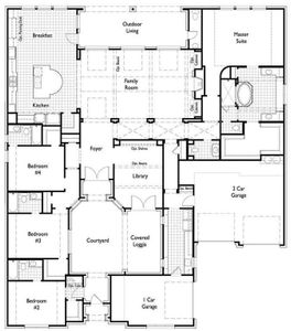 New construction Single-Family house 7702 Ashy Sunflower Lane, Katy, TX 77493 672 Plan- photo 1 1