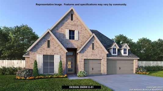 New construction Single-Family house 1720 Windward Way, Seguin, TX 78155 Design 2969W- photo 0