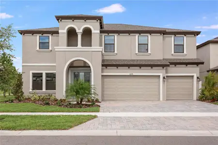 New construction Single-Family house 12840 Twin Bridges Drive, Riverview, FL 33579 Virginia Park- photo 0