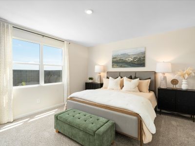 Bedroom in Bailey Floorplan modeled at Rancho Mirage