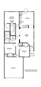 This floor plan features 3 bedrooms, 2 full baths, and over 1,200 square feet of living space.