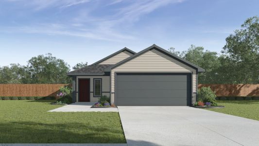 New construction Single-Family house 13607 Gunnison Grove Ave, Mustang Ridge, TX 78610 The Amber- photo 0