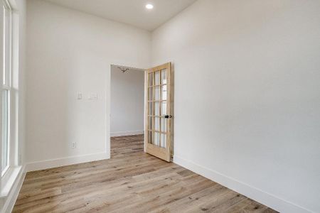 Unfurnished room featuring light hardwood / wood-style flooring