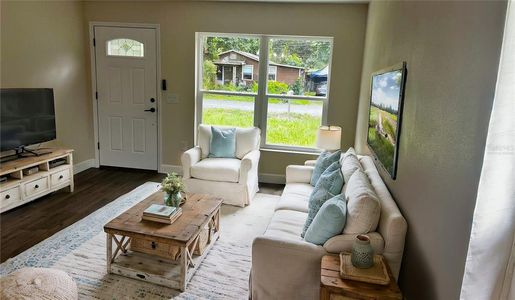 virtually staged living room area