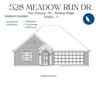 New construction Single-Family house 528 Meadow Run Drive, Van Alstyne, TX 75495 Grier F- photo 0