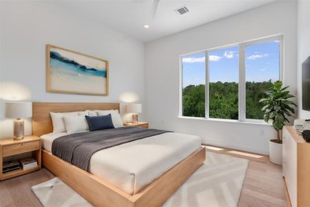 Virtually staged bedroom 1