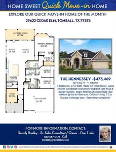 New construction Single-Family house 29622 Cedar Elm Way, Tomball, TX 77375 The Hennessey- photo 1 1