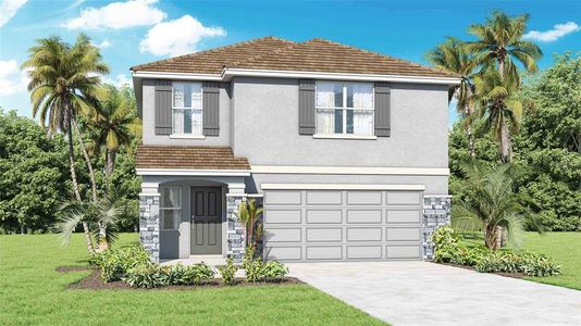 New construction Single-Family house 5352 Berry Bay Avenue, Wimauma, FL 33598 Darwin- photo 0