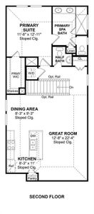 The Carter floor plan by K. Hovnanian Homes. 2nd Floor shown. *Prices, plans, dimensions, features, specifications, materials, and availability of homes or communities are subject to change without notice or obligation.