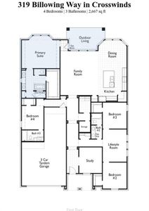 New construction Single-Family house 319 Billowing Way, Kyle, TX 78640 Fleetwood Plan- photo
