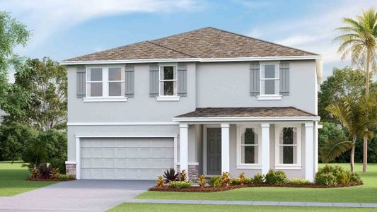 New construction Single-Family house 9790 Rowing Dale Bend, Wesley Chapel, FL 33545 Hemigway- photo 0