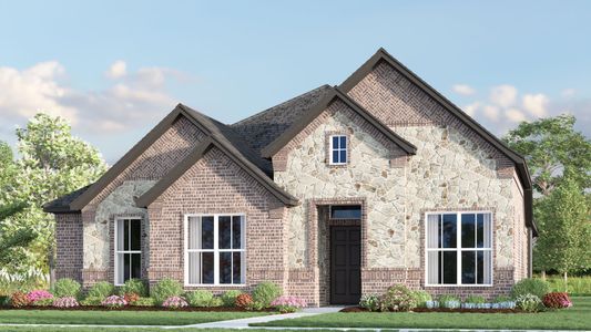 Elevation G with Stone | Concept 2129 at Redden Farms - Classic Series in Midlothian, TX by Landsea Homes
