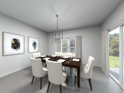 Virtual rendering of dining room in Lennon floorplan