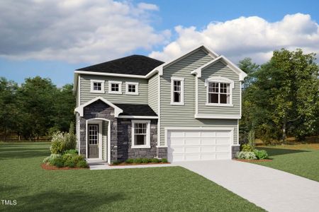 New construction Single-Family house 504 Barbour Farm Lane, Four Oaks, NC 27524 Redwood- photo 0