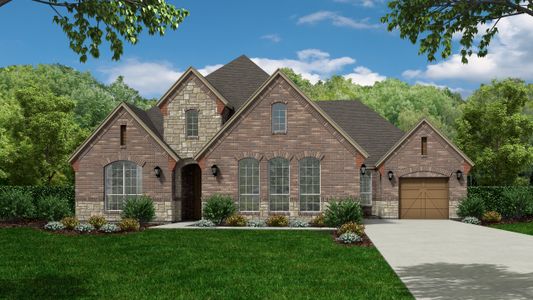Plan 851 Elevation A with Stone