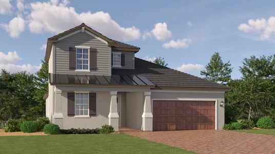 New construction Single-Family house 10004 Banyan Breeze Blvd, Land O' Lakes, FL 34638 Meridian II- photo 0