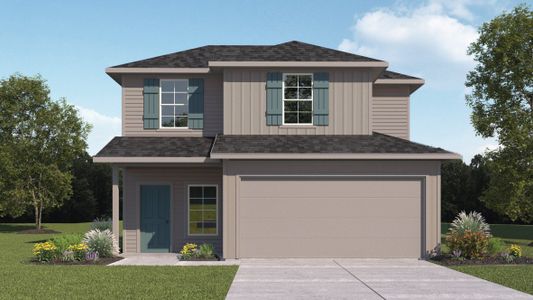 New construction Single-Family house 12404 Silversmith Ln, Mustang Ridge, TX 78610 The Florence- photo 0