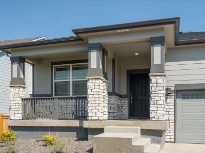 The Byers floorplan exterior image taken at a Meritage Homes community in Commerce City, CO.