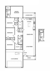 New construction Single-Family house Floor Plan 1617, 20107 Sedona Park Drive, Hockley, TX 77447 - photo