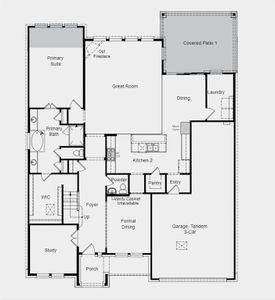 Structural options added include:  Gourmet kitchen, sliding glass door, extended owner's suite, and covered outdoor living 1.