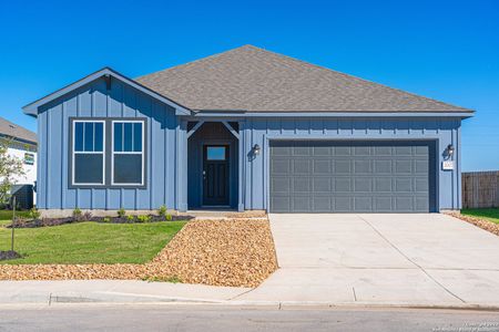 New construction Single-Family house 2007 Newforest Peak, New Braunfels, TX 78130  The Oasis View- photo 0