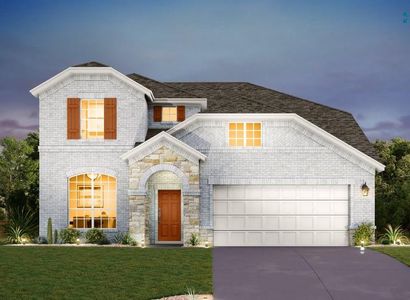 New construction Single-Family house 105 Caponi Fish Ln, Hutto, TX 78634 Thornton Homeplan- photo 0 0