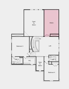 Structural options added include; Gourmet kitchen 2, bay window at primary's suite, media room, covered outdoor living 1 and study.