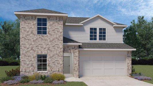 New construction Single-Family house 2837 Bandolier Pass, Leander, TX 78641 The Mitchell- photo 1 1