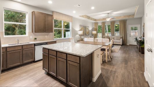 Kitchen to Dining Area and Family Room