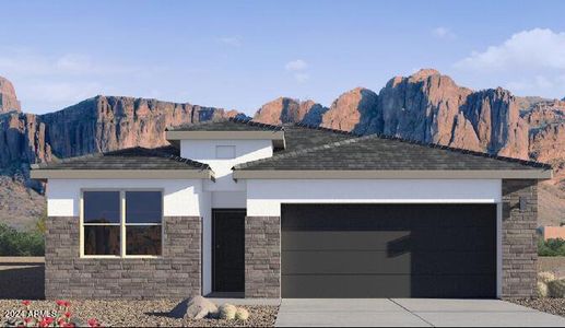 New construction Single-Family house 15618 W Desert Hollow Drive, Surprise, AZ 85387 Bluebird- photo 0