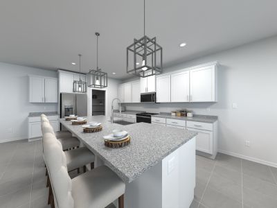 Virtual rendering of kitchen in Lennon floorplan