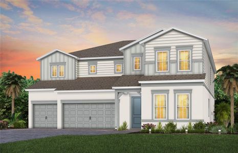 : Exterior Design. Artistic rendering for this new construction home. Pictures are for illustrative purposes only. Elevations, colors and options may vary.
