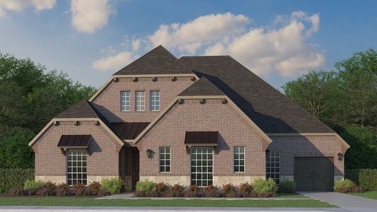 Plan 852 Elevation B with Stone