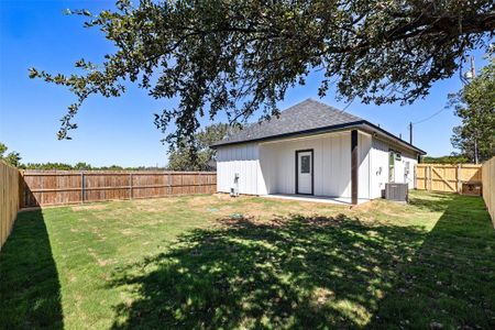 Back yard and covered back patio