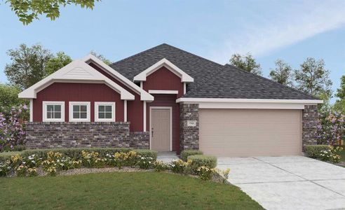 New construction Single-Family house 4147 Long Leaf Bend Boulevard, Pinehurst, TX 77362 Landmark Series - Kimbell- photo 0 0