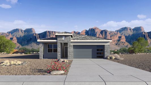 New construction Single-Family house 18608 W Desert Hollow Drive, Wittmann, AZ 85361 Hummingbird- photo 0