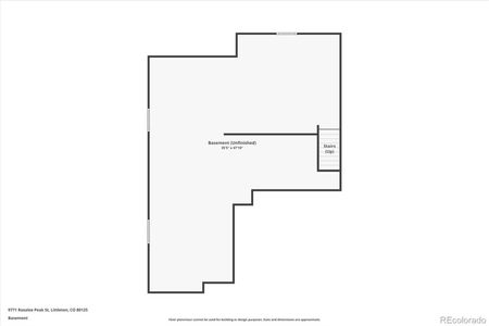 Basement floor plan with 3 egress windows