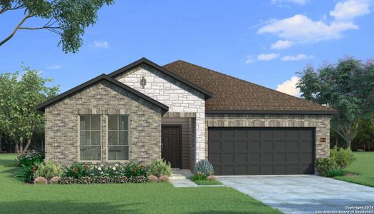 New construction Single-Family house 513 Cowboy Heights, Cibolo, TX 78108 Elderberry J- photo
