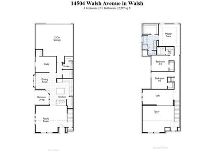 New construction Townhouse house 14504 Walsh Avenue, Aledo, TX 76008 Dorset Plan- photo