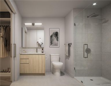 "Uptown" finish package bathroom rendering