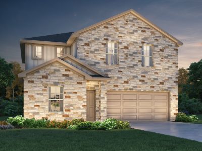 New construction Single-Family house 105 Sun Grove Trail, Georgetown, TX 78628 The Winedale (880)- photo 0