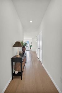 Entrance hall leading to the living room.