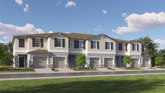 New construction Townhouse house 6195 Shiner Street, Land O' Lakes, FL 34638 - photo 0