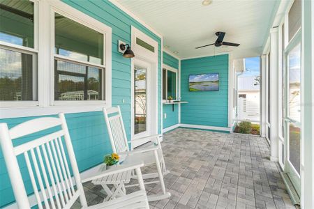 Front Screened Porch with Pavers