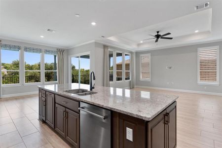 kitchen looking towards living and dining rooms