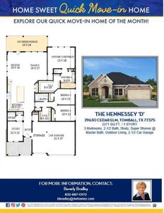 New construction Single-Family house 29630 Cedar Elm Street, Tomball, TX 77375 The Hennessey- photo 1 1