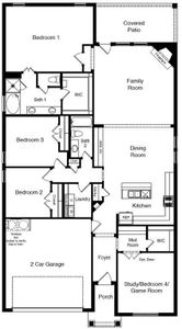 D.R. Horton's White Rock floorplan - All Home and community information, including pricing, included features, terms, availability and amenities, are subject to change at any time without notice or obligation. All Drawings, pictures, photographs, video, square footages, floor plans, elevations, features, colors and sizes are approximate for illustration purposes only and will vary from the homes as built.